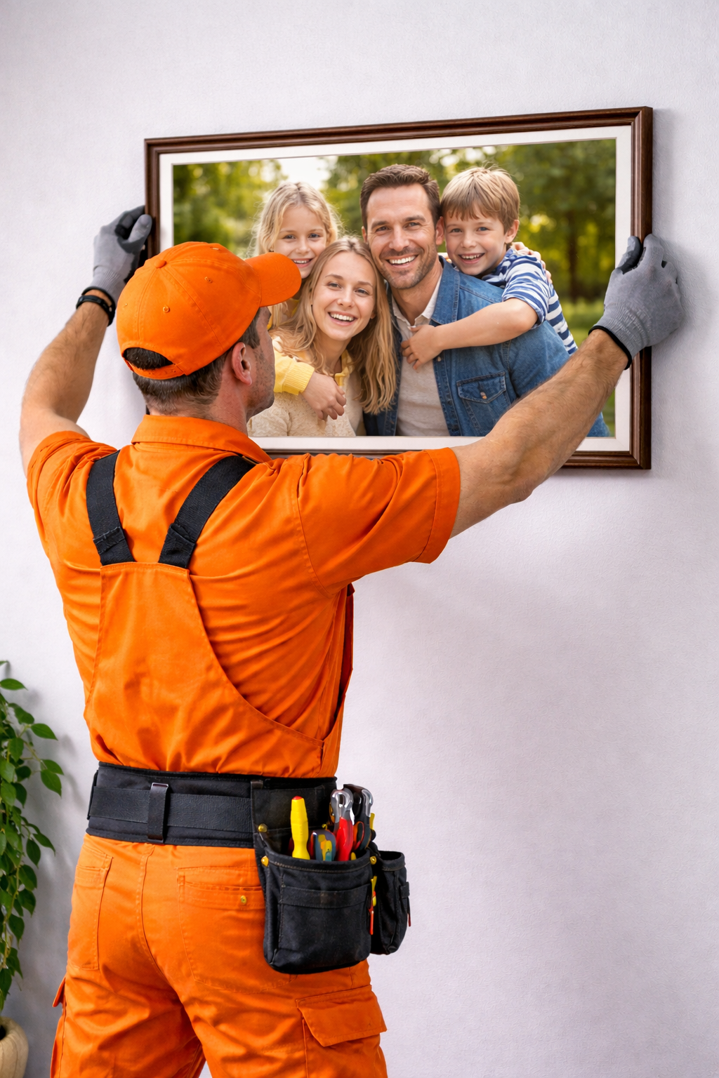 family photo hanging